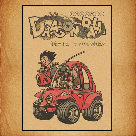 Japonês em torno do anime retro dragon ball cartaz goku gohan vegeta piccolo friza pintura em tela impressão arte da parede presente das crianças