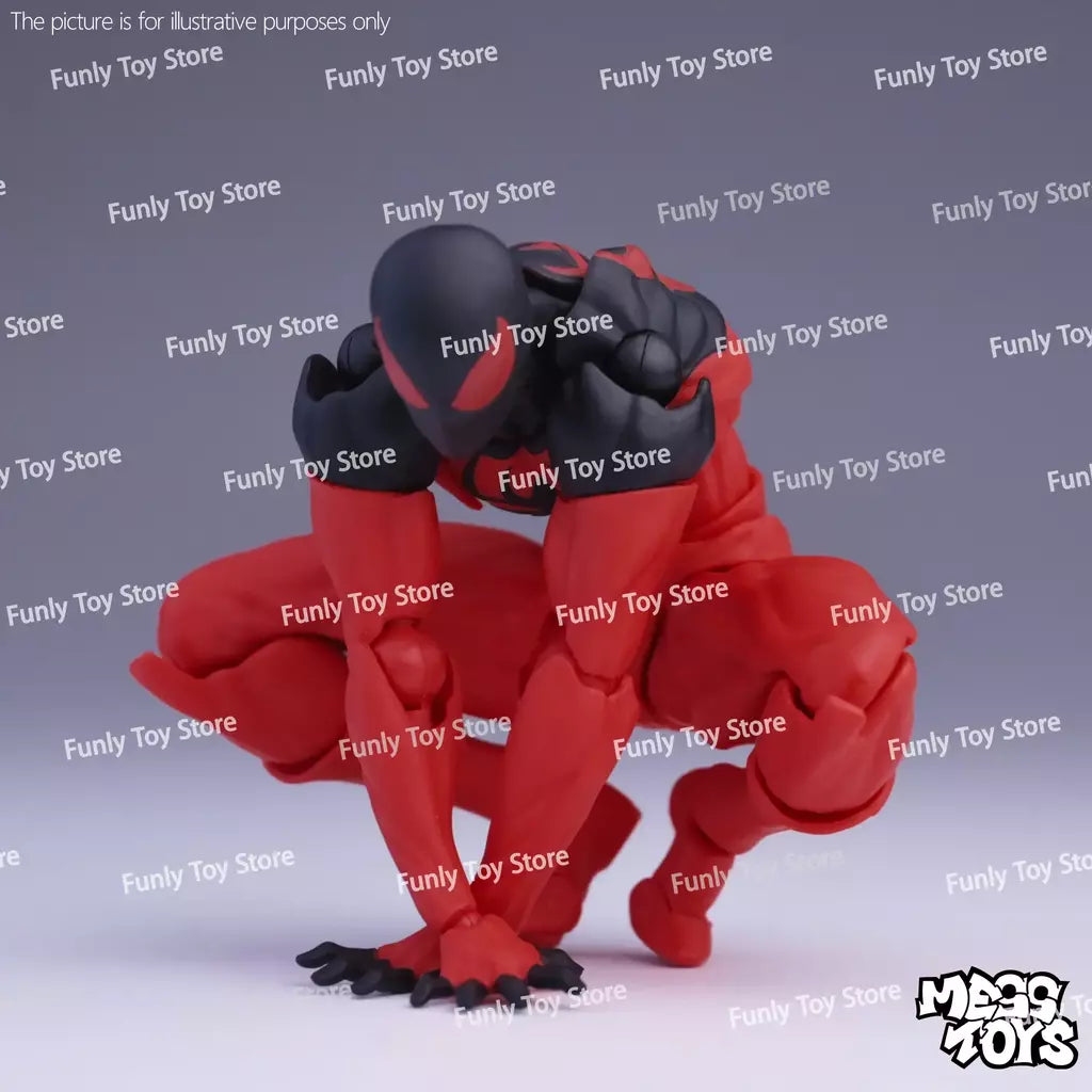 Em estoque brinquedos bagunça homem aranha symbiote spiderman messtoys scarlet aranha terno preto vizinho anime figura de ação presentes brinquedos
