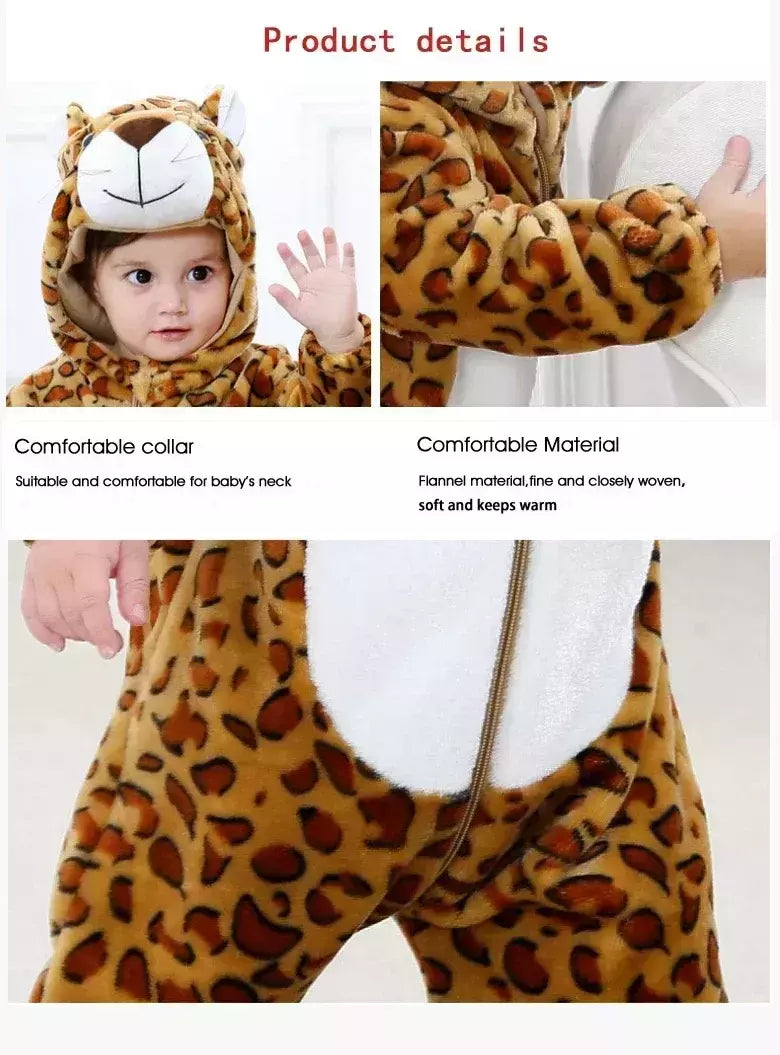 Macacão de flanela para bebés, Macacão Kigurumi, Macaco, Unicórnio, Vaca, Leão, Animal Cosplay, Pijama para 1 a 4 anos Crianças, Meninos, Inverno