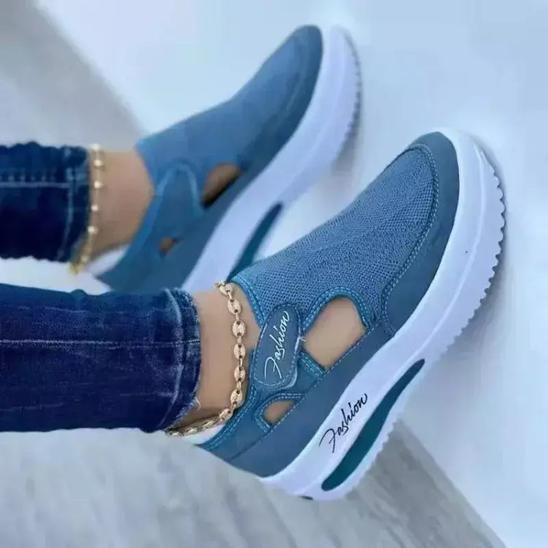 Tênis feminino sapatos mulher tênis de lona sapato feminino sapatos casuais senhoras sapatos esportivos plataforma tênis oco para fora sapatos