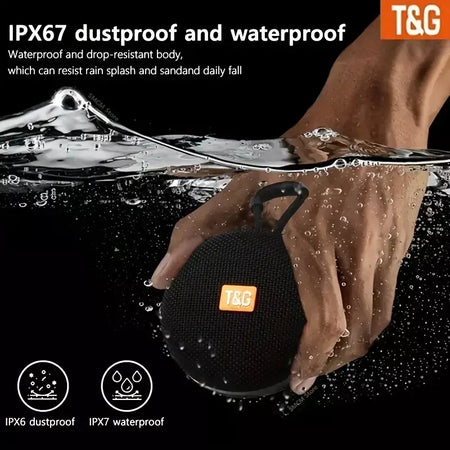 Tg352 alto-falante bluetooth portátil à prova d'água, suporte para chamada gratuita/cartão tf/usb, presentes para festa de natal, estéreo com tws