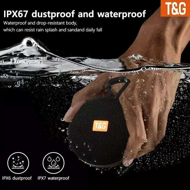 Tg352 alto-falante bluetooth portátil à prova d'água, suporte para chamada gratuita/cartão tf/usb, presentes para festa de natal, estéreo com tws