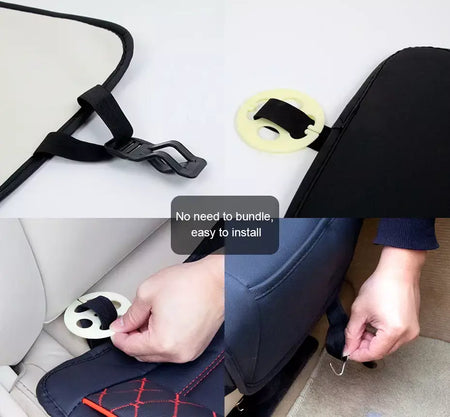 SEAMETAL Capa de assento de carro totalmente cercada, couro PU premium, protetor de assento automático, almofada anti-arranhões, tapete de proteção para cadeira
