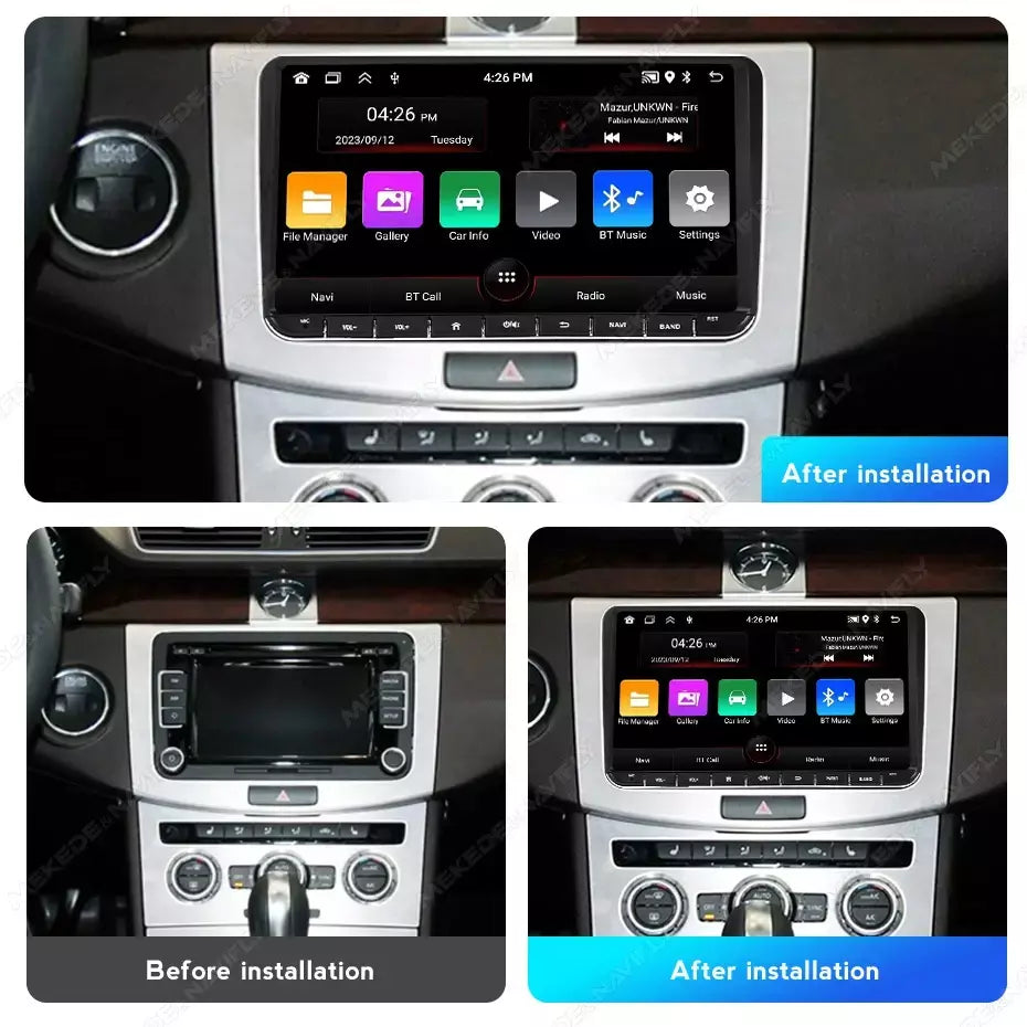 Android 13 sem fio carplay auto carro multimídia player tela ips gps wifi 7/8/9 ''rádio do carro para vw passat golf polo jetta skoda