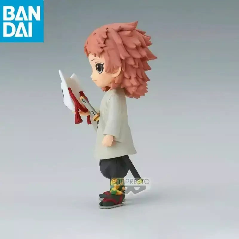 Em estoque original bandai banprestod demon slayer q posket sabito makomo pvc genuíno anime figura modelo coletor estatueta brinquedos