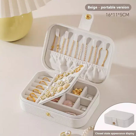 Estojo de jóias de viagem mini portátil caixas de viagem pequeno organizador de jóias para anéis brincos pingentes relógios colares
