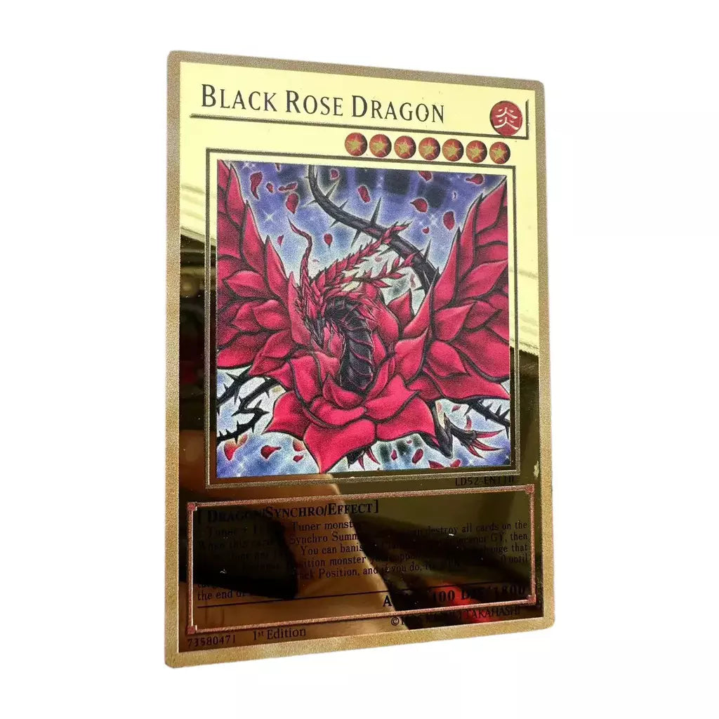 Yugioh cartões de metal dourado yu-gi-oh liga coleção cartão olhos azuis escuro magial obelisco slifer ra crianças presente de aniversário de natal