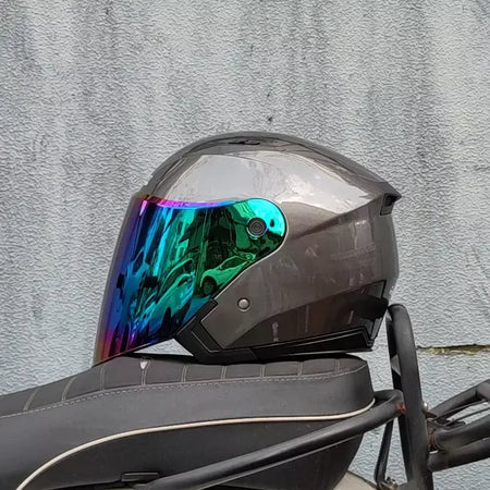 Homens motocicleta metade capacetes lente dupla scooter moto capacete casco aldeia equitação capacete de moto motocross capacetes-JIEKAI