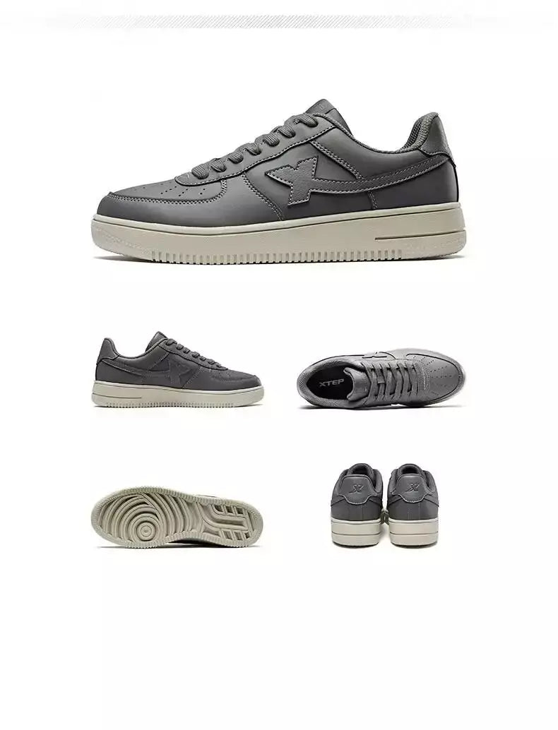 Xtep sapatos de skate antiderrapante resistente ao desgaste casual branco casal tênis de skate masculino feminino sapatos de marca de luxo 881219319851