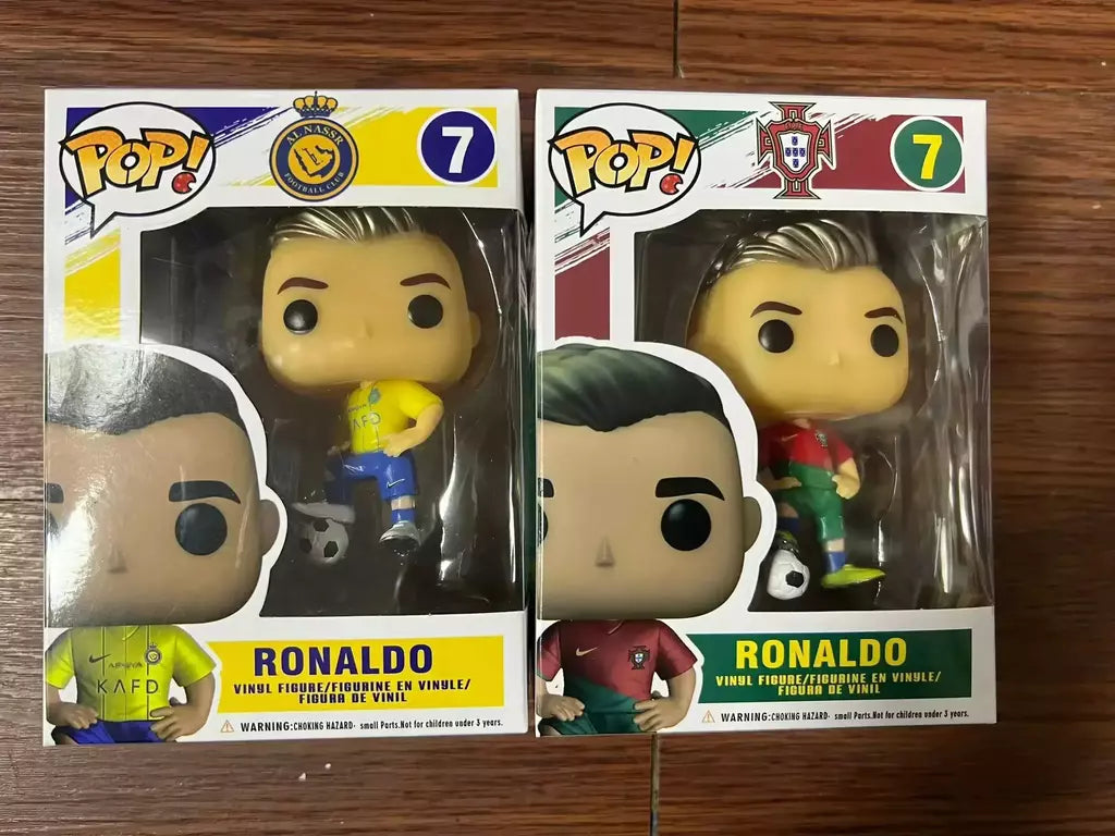 Ronaldo-Action Figure for Kids, Funko Pop, Portugal, Real Madrid, Juventus, Rivor, Manchester United, United, Vinil, Fã, Presentes de sonho, #7