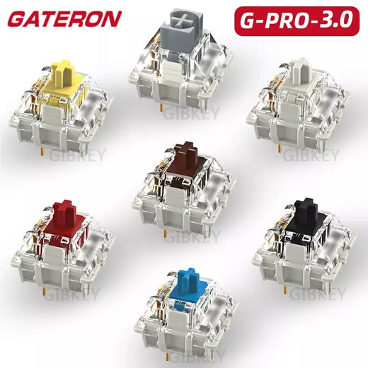Gateron branco amarelo prata pro 2.0 v2 switch 3pin rgb linear tátil vermelho marrom switches para teclado mecânico permutável quente