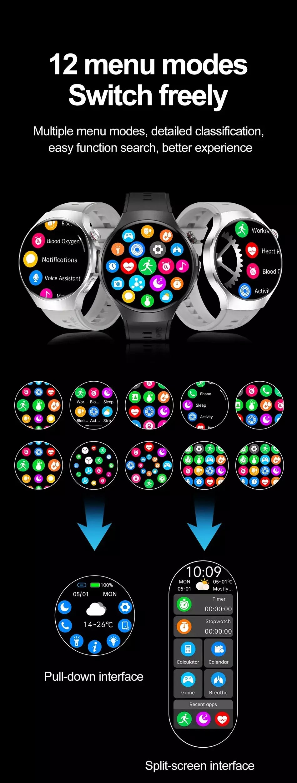 Novo relógio inteligente masculino tela de toque completa bússola bluetooth chamada lanterna esportes atividade fitness freqüência cardíaca à prova dwaterproof água smartwatch