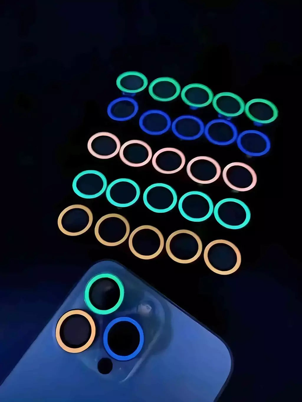 Película protetora de câmera de cerâmica luminosa, 2-3 peças para iphone 16 12 13 14 15 pro max 15 plus 13 12 mini anel de lente tampa brilhante de vidro