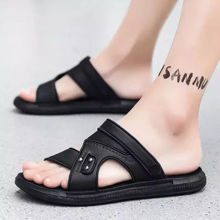 Sandália macia masculina, chinelos de luxo, chinelos de sala de estar masculino, sapatos para passear em casa, adulto, 2024