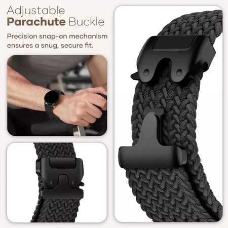 Pulseira de paraquedas de 20mm 22mm para garmin venu 4 3 2 sq band para forerunner 165/255/265/570 pulseira vivoactive 4 5 6 pulseira