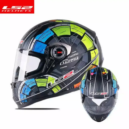 Ls2 rosto cheio capacete da motocicleta das mulheres dos homens capacete de motocross de alta resistência abs escudo 3c aprovado acessórios da motocicleta ff358