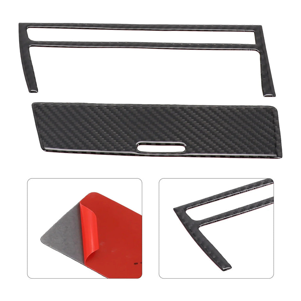 2pc interior do carro tira central cobre decoração guarnição para bmw velha série 3 e46 1998-2005 substituição preto tipo adesivo acessórios