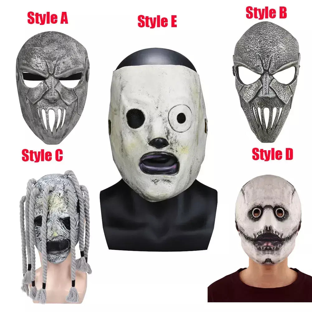 Mick máscara banda deslizamento cosplay nó acessórios de fantasia joey roleplay fantasia masculino látex headwear halloween masquerade capacete masculino