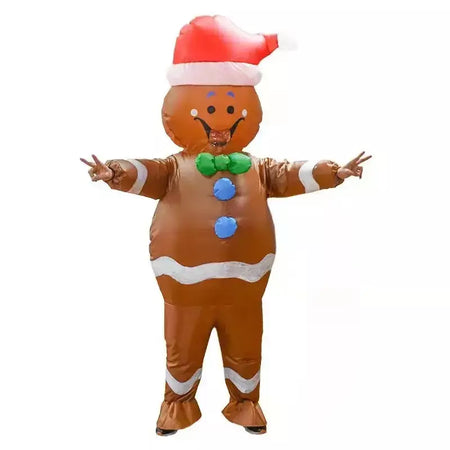 Natal engraçado trajes infláveis homem de gengibre papai noel elk boneco de neve árvore pinguim adulto criança halloween carnaval festa
