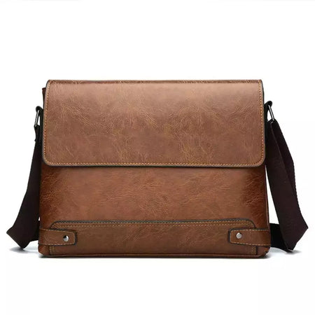 Maleta de couro PU para homens, sacola nova, bolsa de computador retro, designer lateral, bolsa crossbody mensageiro, bolsa de ombro portátil