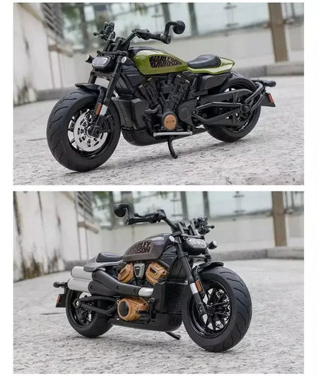 1:12 Harley Davidson Sportster S Modelo de motocicleta de corrida Diecast Alloy Street Sports Modelo de motocicleta Brinquedos para crianças Presentes