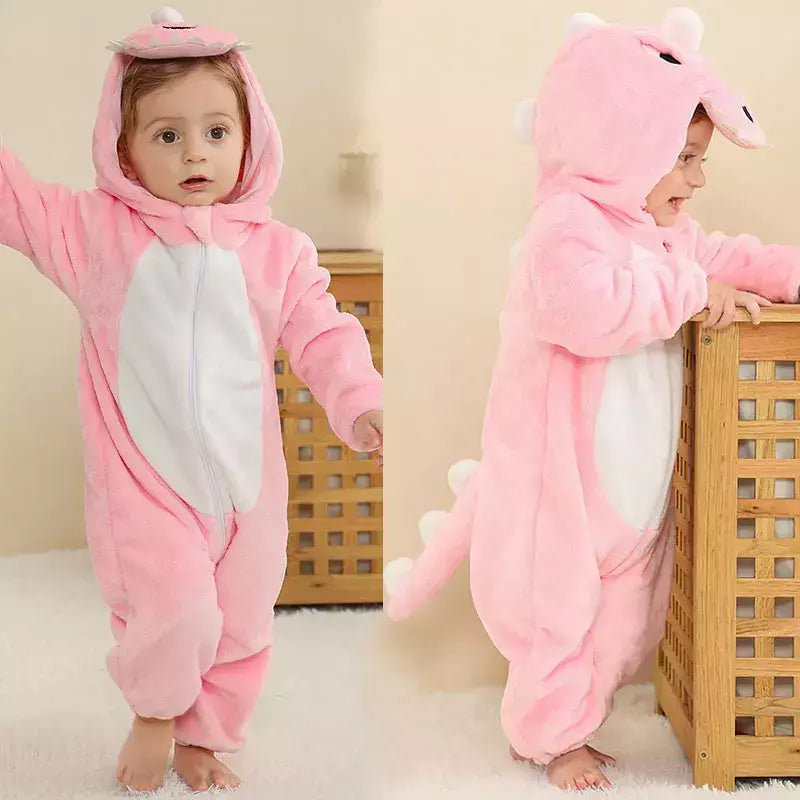 Macacão Dinossauro Vermelho para Bebê Recém-nascido, Criança Cosplay Roupas, Pijama Kigurumi, Bonito Animal Romper, Unicórnio Onesies, Meninos e Meninas