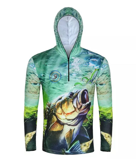 2025 sublimação meio zíper fino ajuste hoodie personalizado venda quente impressão camisa de pesca à prova ultravioleta torneio camisa de pesca