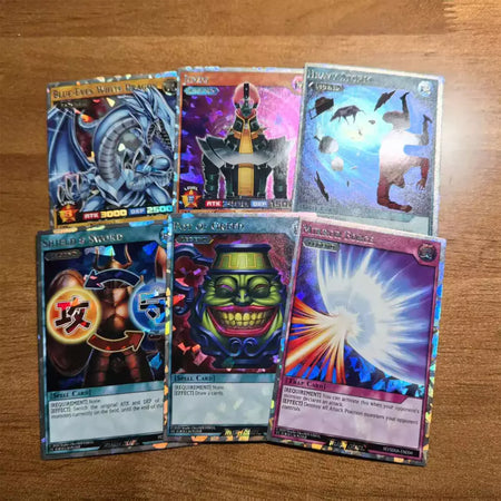 Diy 72 pçs novo yu gi oh rush duel cartões clássico duelo monstro coleção olhos vermelhos & azuis yugioh cartões holográficos brilhantes em inglês