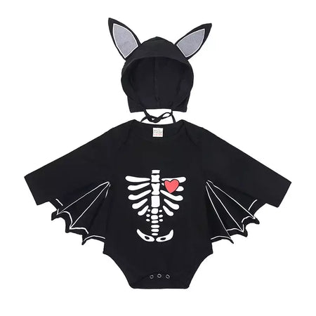 Umorden 2 pçs/set unissex morcego preto traje do bebê meninas meninos meu primeiro roupa de halloween algodão 3-6m 6-12m 12-18m 18-24m