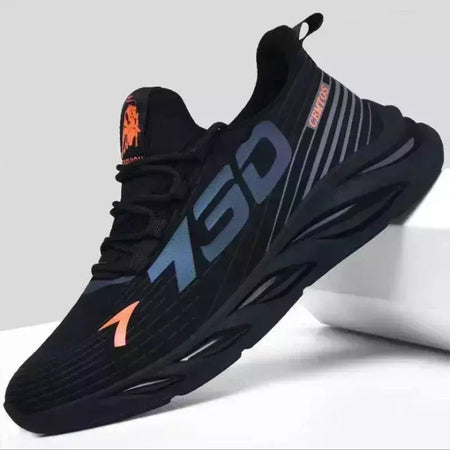 Sapatos esportivos masculinos casuais de malha leve verão respirável legal tênis de corrida moda sola macia confortável antiderrapante tênis masculinos