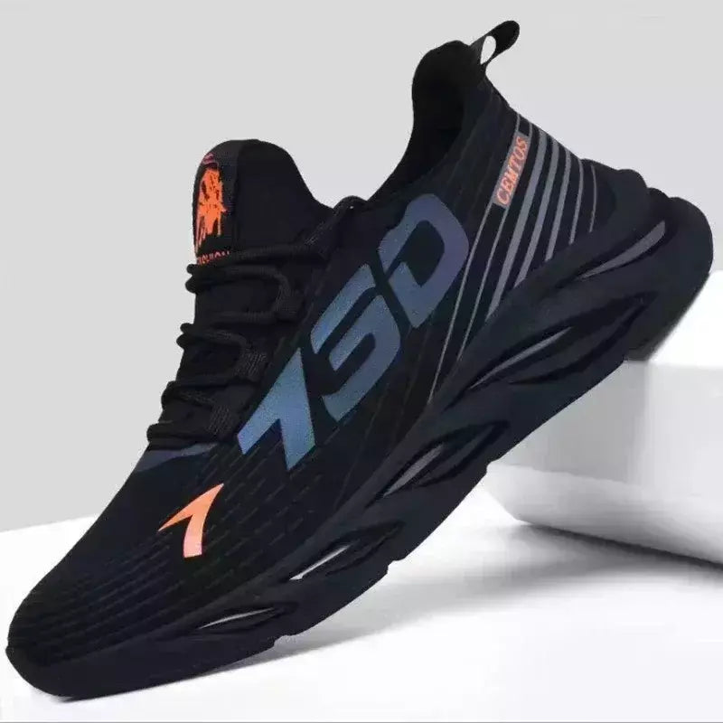 Sapatos esportivos masculinos casuais de malha leve verão respirável legal tênis de corrida moda sola macia confortável antiderrapante tênis masculinos