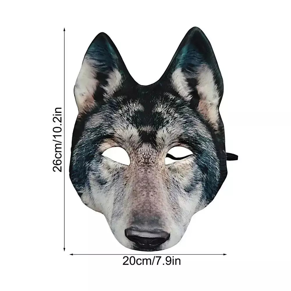 Halloween páscoa lobo máscara assustador animal moda máscara cosplay traje acessórios realista máscara de cabeça para adultos