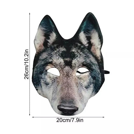 Halloween páscoa lobo máscara assustador animal moda máscara cosplay traje acessórios realista máscara de cabeça para adultos
