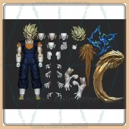 Em estoque brinquedo oc dragon ball shf super saiyan ssj vegito filho goku vegeta filho gohan troncos pvc anime figura de ação modelo coletor