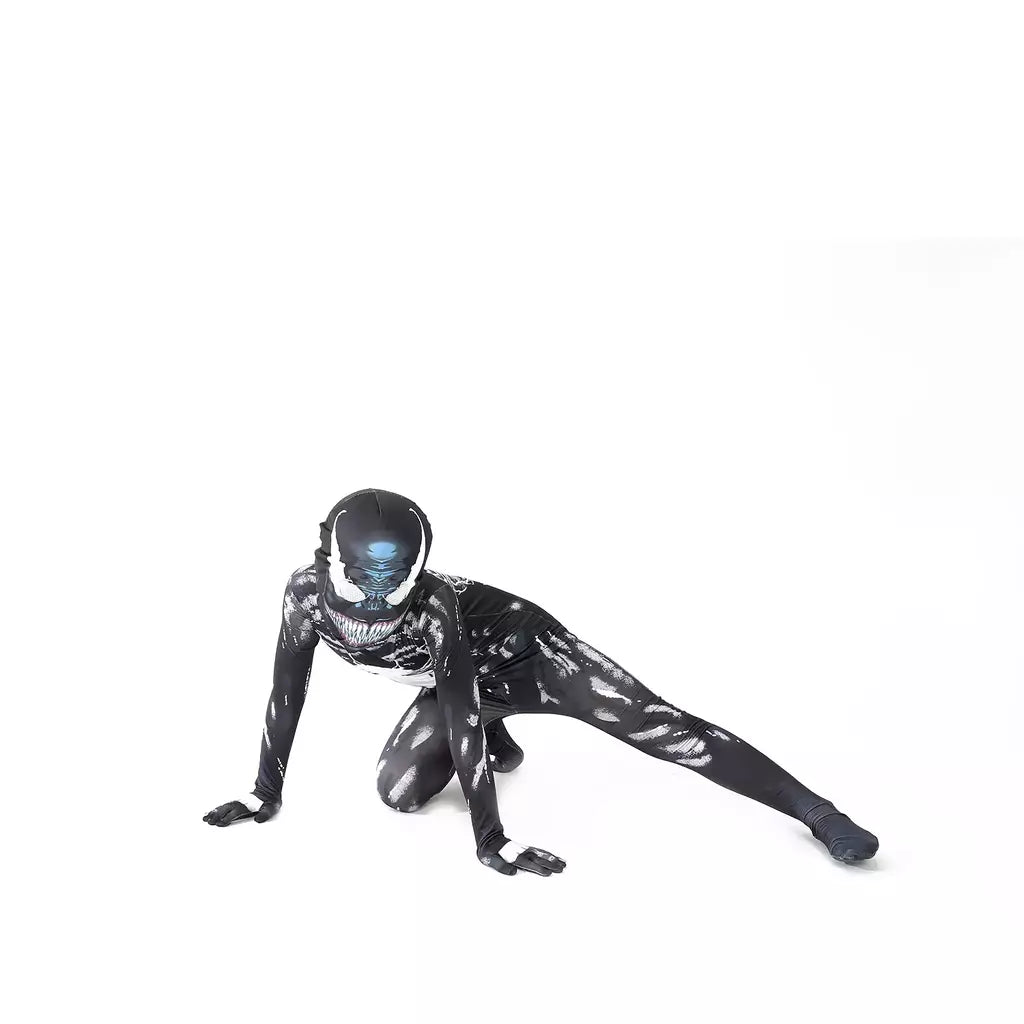 Superheróis cosplay trajes de halloween para novo traje de veneno crianças terno macacão meninos symbiote spidermancostumes