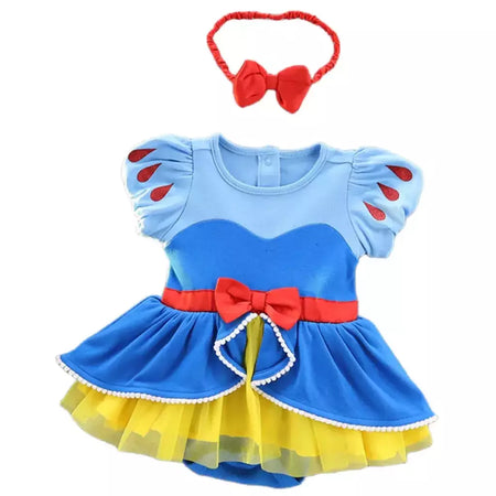 Baby Romper TUTU Vestido Com Headband Infantil Baby Princess Girl Roupas Tamanho 3-18M Cute Design Baby Dress Party Trajes