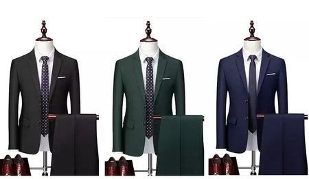 (Jaqueta + Calças) Últimas Homens Terno Set Blazers Formais Slim Fit Negócios Smoking 2 Pcs Terno Do Noivo Vestido de Noiva Homem Terno S-6XL