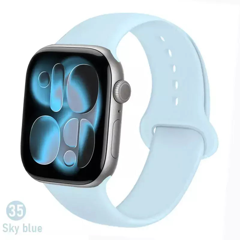 Pulseiras de silicone para apple watch pulseira 44mm 45mm 40 41mm 42-46mm pulseiras esportivas iwatch série 10 11 9 8 7 6 5 4 se ultra 3/2 49mm