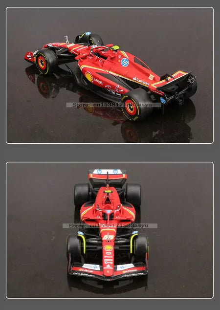 Bburago 1:43 2024 2023 F1 Scuderia Ferrari SF24 SF23 # 16 lecler # 55 sainz jr liga carro de luxo fundido modelo de carro série de brinquedos