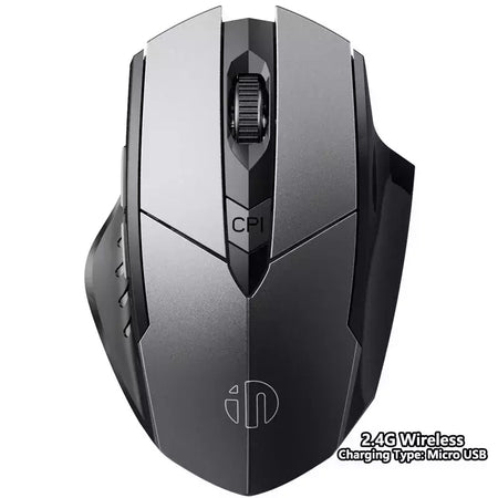 INPHIC-PM6 Mouse Recarregável Sem Fio, Compatível com Bluetooth, Office Mute, Suporte PC, Laptop, Tablet, Smartphone, Universal, 2.4G