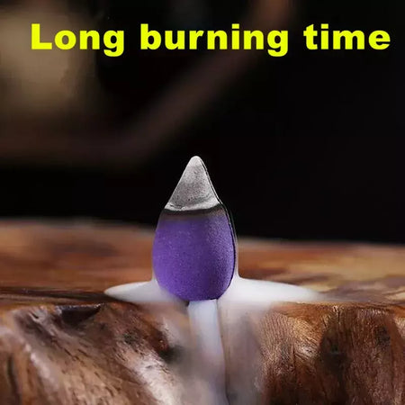 60 varas/saco do agregado familiar natural backflow torre incenso chá fumaça backflow incenso tubo de incenso sabor misturado backflowaromatherapy