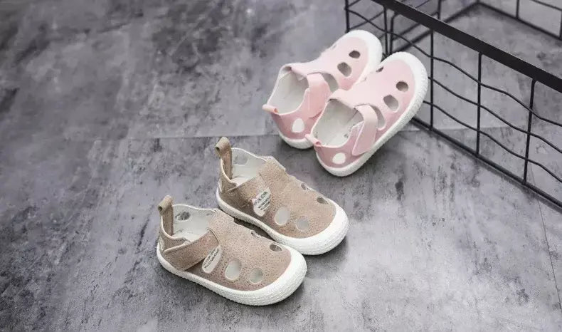 Crianças metade sandálias meninos esportes sapatos casuais recortes oco moda 2024 nova primavera verão crianças meninas sandálias 21-30