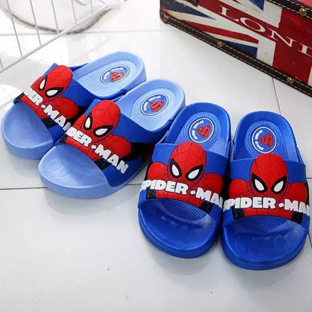 Disney crianças casa chinelos crianças dos desenhos animados spiderman meninos meninas sola macia sapatos antiderrapantes wearable em todas as estações