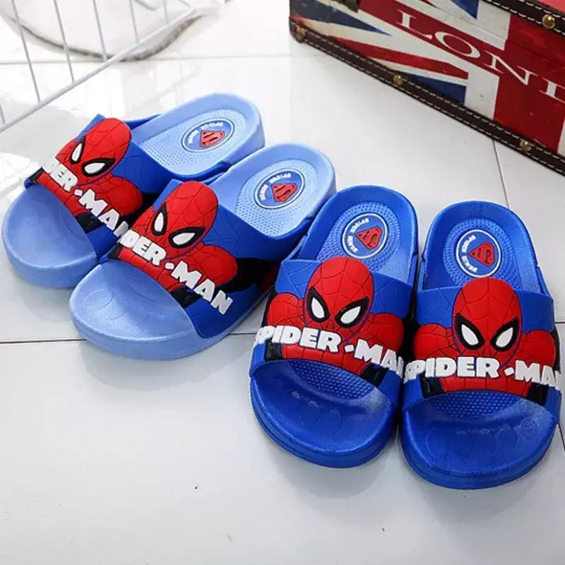 Disney crianças casa chinelos crianças dos desenhos animados spiderman meninos meninas sola macia sapatos antiderrapantes wearable em todas as estações
