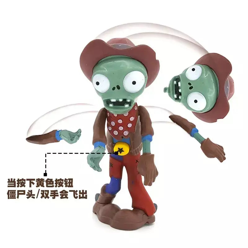Plantas vs zumbis figura de ação gargantuar dr. zumbi conehead balde de futebol yeti figuras presentes de aniversário crianças brinquedo para meninos