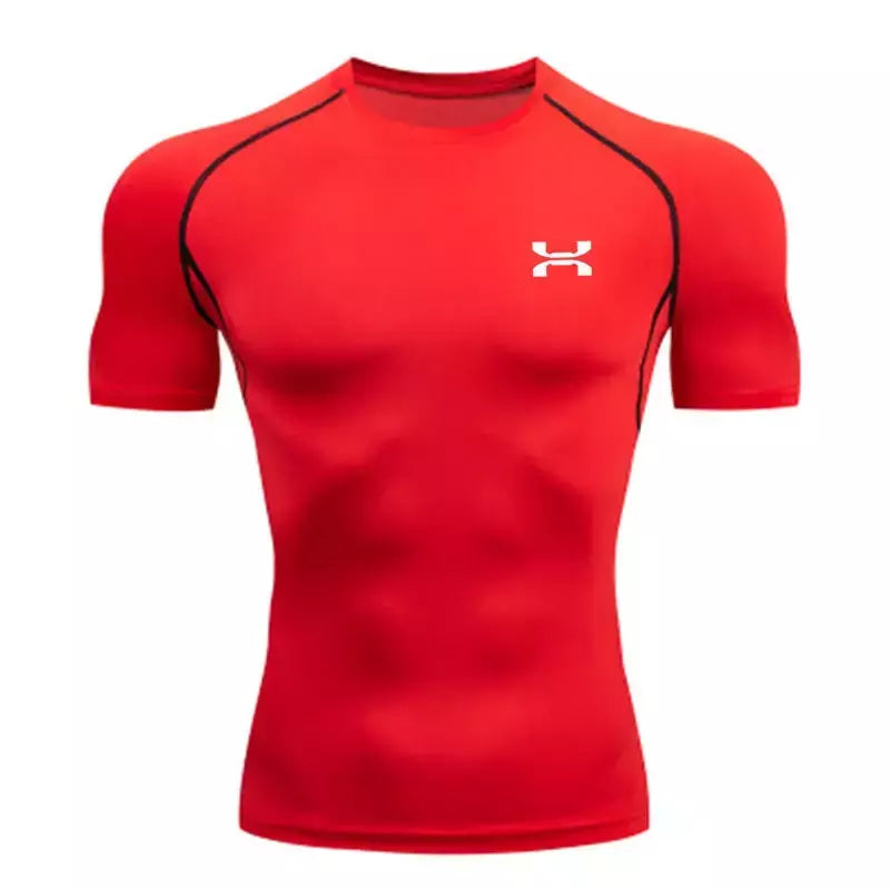 Camisa respirável Rashguard de compressão masculina, ajuste seco, camiseta esportiva MMA Fitness Gym, camisa de corrida, alta qualidade