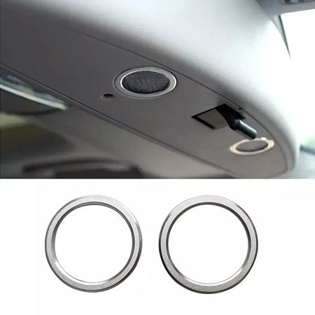 Guarnição de luz para espelho interior, 2 peças, para mercedes benz w203 w211 w212 a b c e cla gla glk ml gl classe acessório cromado