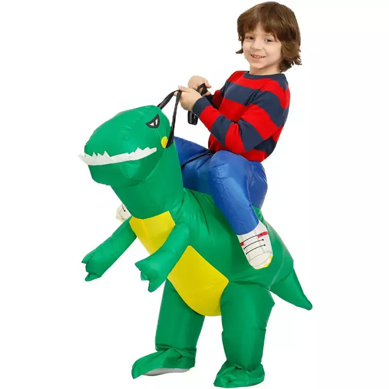 Crianças criança dinossauro inflável traje anime purim halloween festa de natal cosplay trajes vestido ternos para meninos meninas