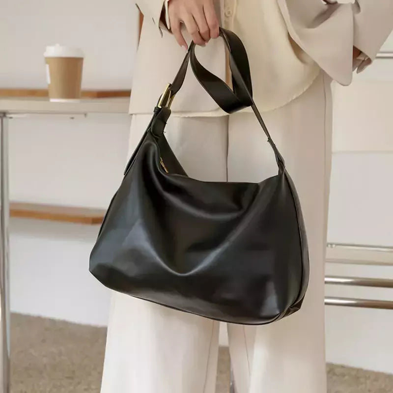 Bolsa Boston de couro PU para mulheres, bolsa de ombro de grande capacidade, bolsas crossbody, design de travesseiro vintage, casual