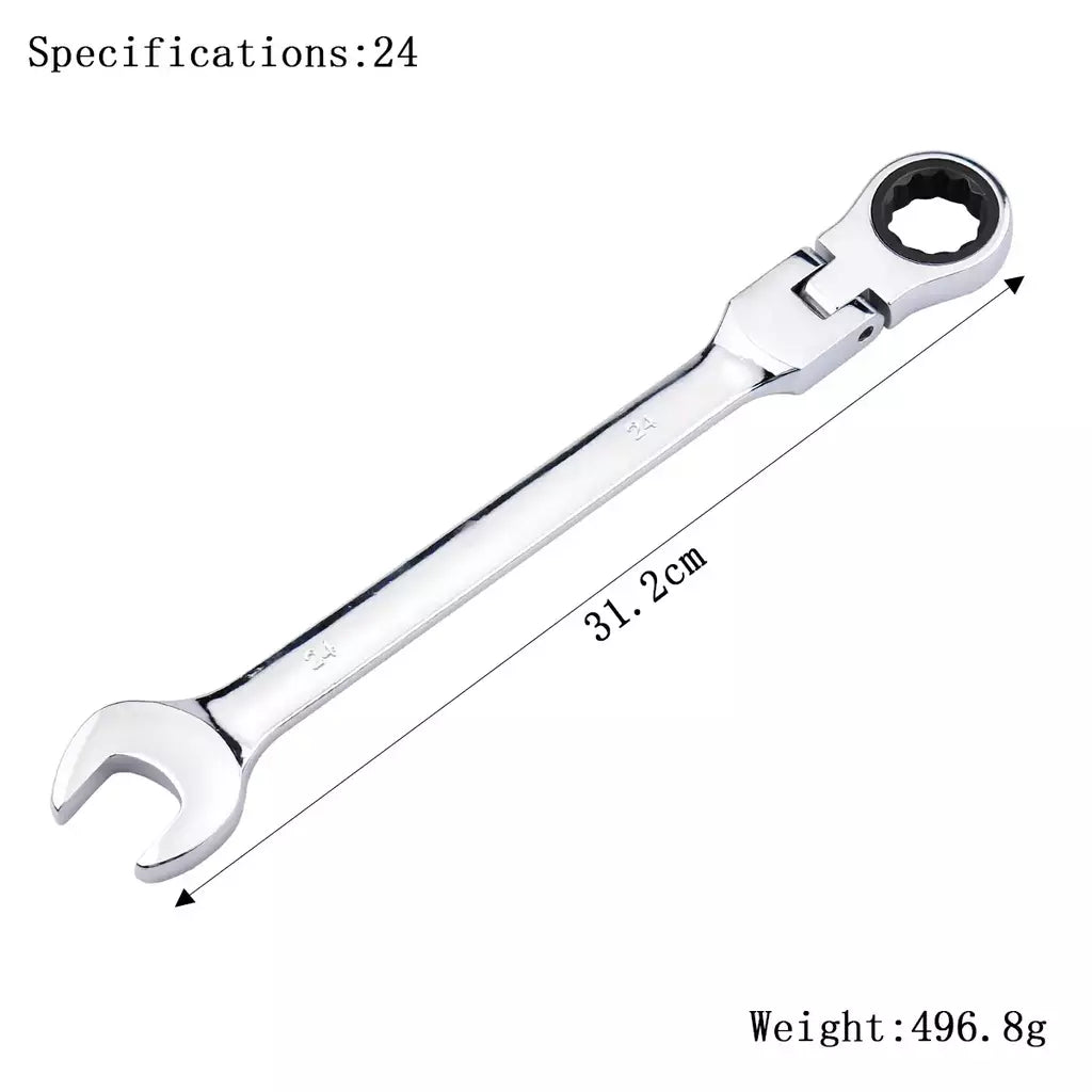 Chave de catraca de chaves, conjunto de ferramentas manuais, catraca de 72 dentes, cabeça flexível, acabamento espelhado, 6mm-27mm, reparo automático e doméstico, 1 peça